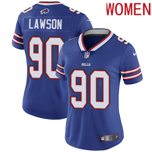 2019 Women Buffalo Bills 90 Lawson blue Nike Vapor Untouchable Limited NFL Jersey